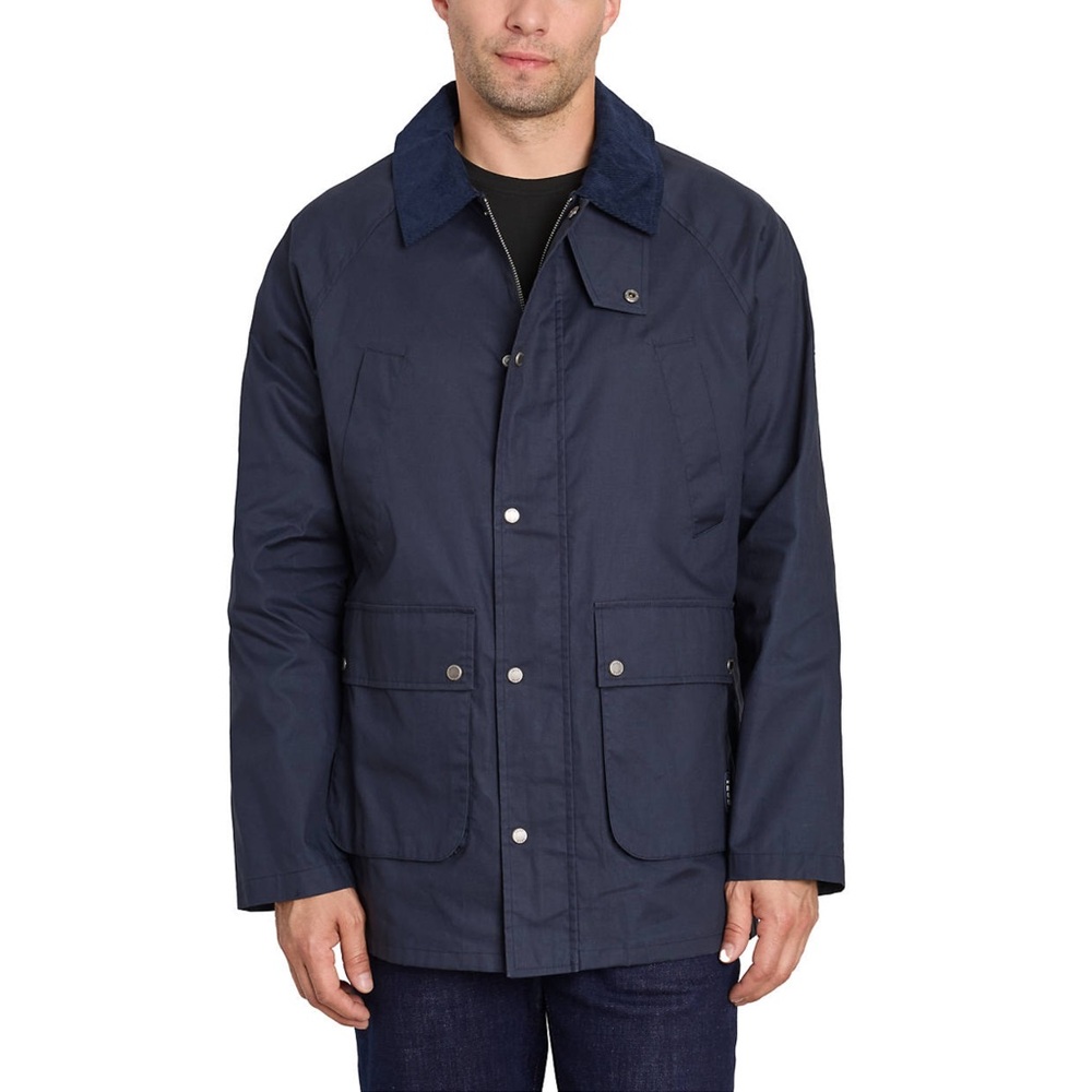 NWT Izod XL Waxed Cotton Jacket Field Jacket Barn Jacket Winter - Picture 2 of 12